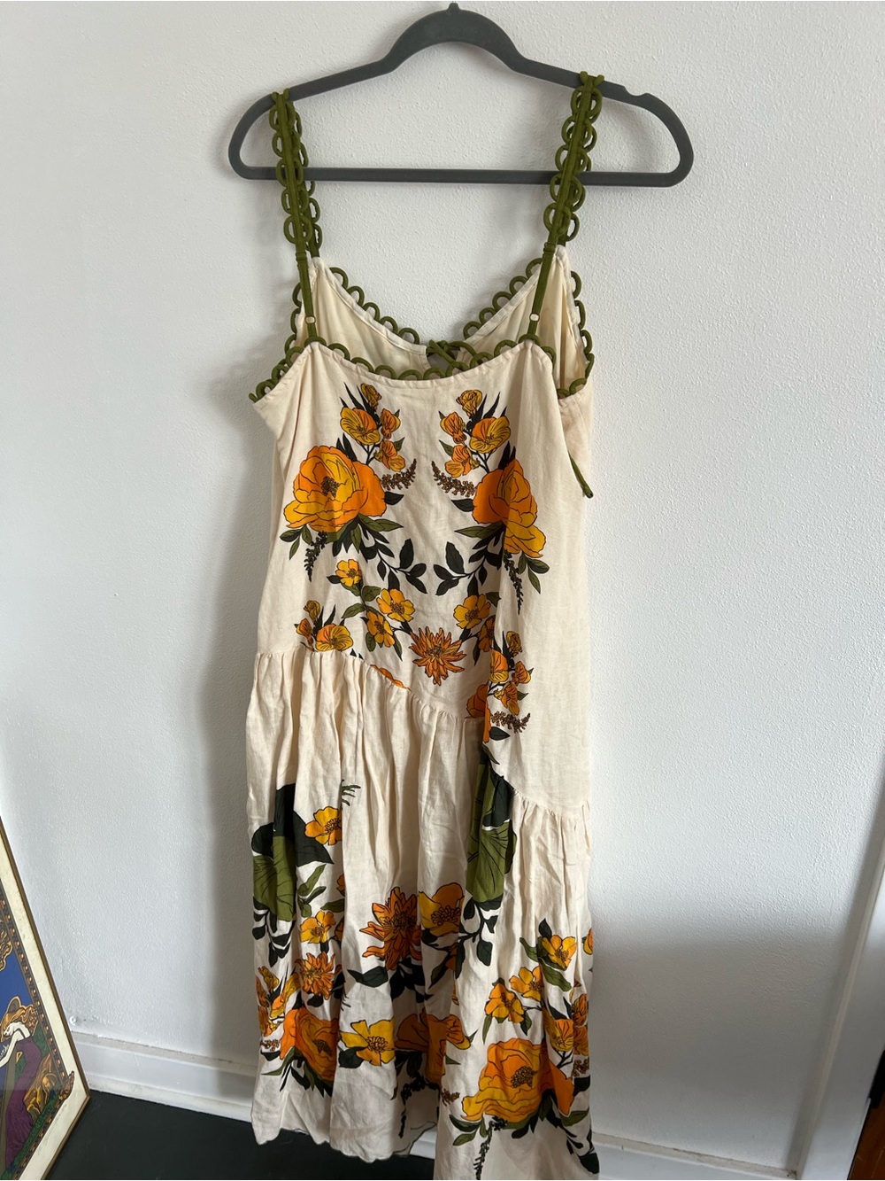 Farm Rio x Anthropologie Sleeveless V-Neck A-Line Maxi Dress Size L - Picture 4 of 8